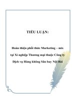 Hoàn thiện phối thức marketing mix tại xí nghiệp thương mại thuộc công ty dịch vụ hàng không sân bay nội bài g 