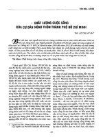 Chất lượng cuộc sống của cư dân nông thôn thành phố hồ chí minh 