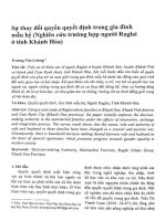 Sự thay đổi quyền quyết định trong gia đình mẫu hệ (nghiên cứu trường hợp người raglai ở tỉnh khánh hòa 