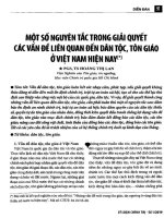 Một số nguyên tắc trong giải quyết các vấn đề liên quan đến dân tộc, tôn giáo ở việt nam hiện nay 