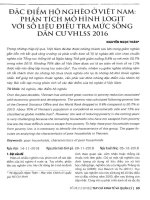 Đặc điểm hộ nghèo ở việt nam phân tích mô hình logit với số liệu điều tra mức sống dân cư VHLSS 2016 