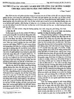 Vai trò của các tổ chức xã hội đối với công tác hướng nghiệp cho học sinh trung học phổ thông ở trà vinh 