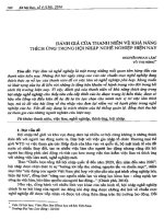 Đánh giá của thanh niên về khả năng thích ứng trong hội nhập nghề nghiệp hiện nay 