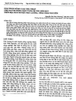 Giải pháp nâng cao thu nhập cho người nông dân vùng bị thu hồi đất trên địa bàn huyện phú lương, tỉnh thái nguyên 