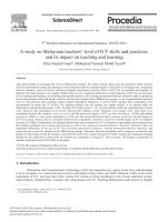 a study on malaysian teachers level of ict skills and practices and its impact on teaching and learning 