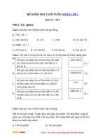 de kiem tra toan cuoi tuan lop 4 tuan 15 de 2 