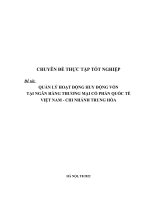 CHUYÊN ĐỀ THỰC TẬP TỐT NGHIỆP  QUẢN LÝ HOẠT ĐỘNG HUY ĐỘNG VỐN  TẠI NGÂN HÀNG THƯƠNG MẠI CỔ PHẨN QUỐC TẾ VIỆT NAM  CHI NHÁNH TRUNG HÒA