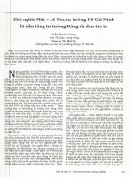 Chủ nghĩa mác   lênin, tư tưởng hồ chí minh là nền tảng tư tưởng đảng và dân tộc ta 