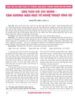 Chủ tịch hồ chí minh – tấm gương mẫu mực về nghệ thuật ứng xử 