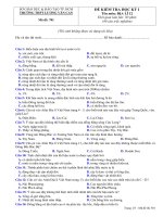 Đề KIỂM TRA CUỐI KÌ HỌC KÌ I Có đáp án NK 2021 2022 Môn Địa lý 12 Trường THPT Lương Văn Can Cơ bản