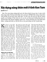 Xây dựng nông thôn mới ở tỉnh kon tum 