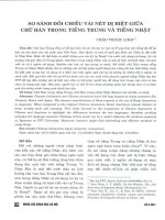 So sánh đối chiếu vài nét dị biệt giữa chữ hán trong tiếng trung và tiếng nhật 