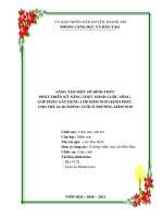 Sáng kiến kinh nghiệm, SKKN  Sáng tạo một số hình thức phát triển kỹ năng thực hành cuộc sống nhằm xây dựng trường lớp mầm non hạnh phúc cho trẻ 2436 tháng tuổi ở trường mầm non