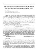 Dấu ấn sông nước trong thực hành tín ngưỡng thờ mẫu ở thừa thiên huế nghiên cứu trường hợp nghi lễ “thành” 