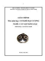 Giáo trình Cơ khí đại cương (Nghề: Cắt gọt kim loại - Trình độ: Trung cấp & Cao đẳng nghề) – CĐN Kỹ thuật Công nghệ (2021)