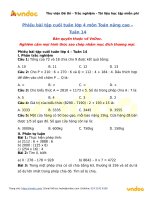 phieu bai tap cuoi tuan lop 4 mon toan nang cao tuan 14 