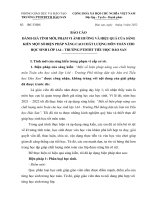 Sáng kiến kinh nghiệm, SKKN Một số biện pháp nâng cao chất lượng môn Toán cho học sinh lớp 1A4  Trường Phổ thông dân tộc bán trú Tiểu học Dào San