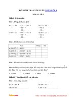 de kiem tra toan cuoi tuan lop 4 tuan 14 de 1 