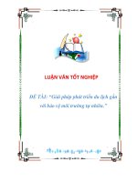 Giải pháp phát triển du lịch gắn với bảo vệ môi trường tự nhiên 