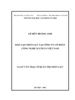 Luận văn Thạc sĩ Đào tạo nhân lực tại Công ty Cổ phần Công nghệ NCCPlus Việt Nam