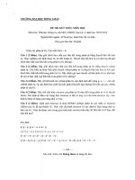 Đề thi kết thúc học phần học kì 1 môn Hóa học lượng tử năm 2018-2019 có đáp án - Trường ĐH Đồng Tháp