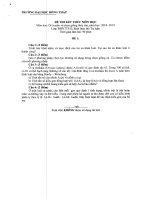 Đề thi kết thúc học phần học kì 1 môn Di truyền và chọn giống thủy sản năm 2018-2019 có đáp án - Trường ĐH Đồng Tháp