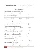 Đề cương ôn tập giữa học kì 1 môn Toán lớp 7 năm 2022-2023 - Trường THCS Võng Xuyên