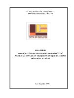 Giáo trình Tổng quan du lịch và cơ sở lưu trú (Ngành: Quản trị du lịch và lữ hành - Cao đẳng) - Trường Cao đẳng Lào Cai