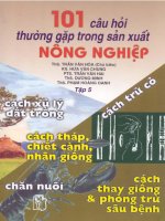 Hỏi - đáp các câu hỏi thường gặp trong sản xuất nông nghiệp: Phần 1
