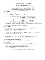 Đề thi kết thúc học phần học kì 1 môn Một sổ vấn đề Hóa Lí ở trường phổ thông năm 2018-2019 có đáp án - Trường ĐH Đồng Tháp