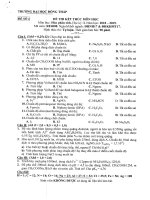 Đề thi kết thúc học phần học kì 1 môn Hóa phân tích năm 2018-2019 có đáp án - Trường ĐH Đồng Tháp