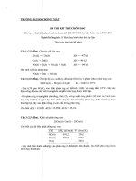 Đề thi kết thúc học phần học kì 1 môn Nhiệt động lực học Hóa học năm 2018-2019 có đáp án - Trường ĐH Đồng Tháp