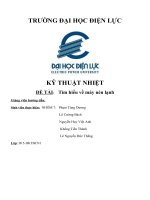 KỸ THUẬT NHIỆT ĐỀ TÀI Tìm hiểu về máy nén lạnh