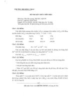 Đề thi kết thúc học phần học kì 1 môn Hóa đại cương năm 2018-2019 có đáp án - Trường ĐH Đồng Tháp