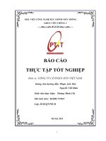 BÁO CÁO THỰC TẬP TỐT NGHIỆP Đơn vị CÔNG TY CỔ PHẦN HTN VIỆT NAM