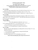 Đề thi kết thúc học phần học kì 1 môn Điện hóa học năm 2018-2019 có đáp án - Trường ĐH Đồng Tháp