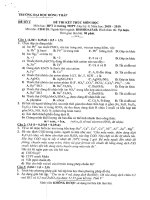 Đề thi kết thúc học phần học kì 1 môn Hoá phân tích ở trường THPTnăm 2018-2019 có đáp án - Trường ĐH Đồng Tháp