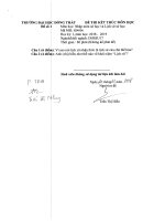 Đề thi kết thúc học phần học kì 1 môn Nhập môn sử học và lịch sử sử học năm 2018-2019 có đáp án - Trường ĐH Đồng Tháp