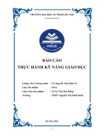 BÁO CÁO THỰC HÀNH KỸ NĂNG GIÁO DỤC