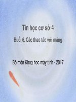Bài giảng Tin học cơ sở 4 - Bài 6: Các thao tác với mảng