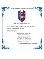 MÔN HỆ QUẢN TRỊ CƠ SỞ DỮ LIỆU ĐỀ TÀI TÌM HIỂU HỆ QUẢN TRỊ CƠ SỞ DỮ LIỆU MONGODB