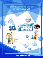 Tổng hợp một số đề thi thử cuối học kỳ 2 môn Toán lớp 10: Phần 1 - Nguyễn Hoàng Việt