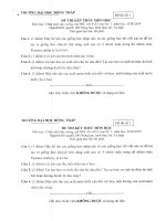 Đề thi kết thúc học phần học kì 1 môn Chăn nuôi đại cương năm 2018-2019 có đáp án - Trường ĐH Đồng Tháp