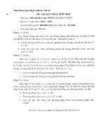 Đề thi kết thúc học phần học kì 1 môn Bài tập hóa học THPT năm 2018-2019 có đáp án - Trường ĐH Đồng Tháp