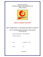 Báo cáo bài tập lớn môn mô hình hóa và mô phỏng hệ thống cơ điện tử ĐHCNHN Hệ thống điều khiển tốc độ động cơ điện một chiều kích từ song song