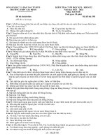 Đề KIỂM TRA CUỐI KÌ HỌC KÌ I Có đáp án NK 2021 2022 Môn lịch sử 12 Trường THPT Gia Định Cơ bản