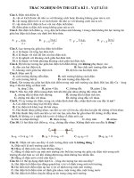 TRẮC NGHIỆM ôn THI Lý 11 GIỮA KÌ I