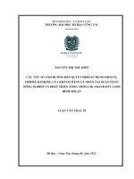 Các yếu tố ảnh hưởng đến quyết định sử dụng dịch vụ Mobile Banking của khách hàng cá nhân tại Ngân hàng Nông nghiệp và Phát triển Nông thôn - Chi nhánh Đức Linh - Bình Thuận.pdf