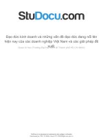 Đạo đức kinh doanh và những vấn đề đạo đức đang nổi lên hiện nay của các doanh nghiệp Việt Nam và các giải pháp đề xuất.