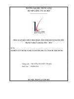 TIỂU LUẬN KẾT THÚC HỌC PHẦN TÂM LÍ HÀNH VI NGƯỜI TIÊU đề tài NGHIÊN CỨU HÀNH VI MUA SẮM ONLINE CỦA NGƯỜI TIÊU DÙNG